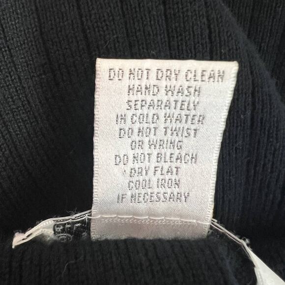 Side Effects Y2K 90s Vintage Ribbed Short Sleeve Black Womens Sweater Size Small - Picture 5 of 6